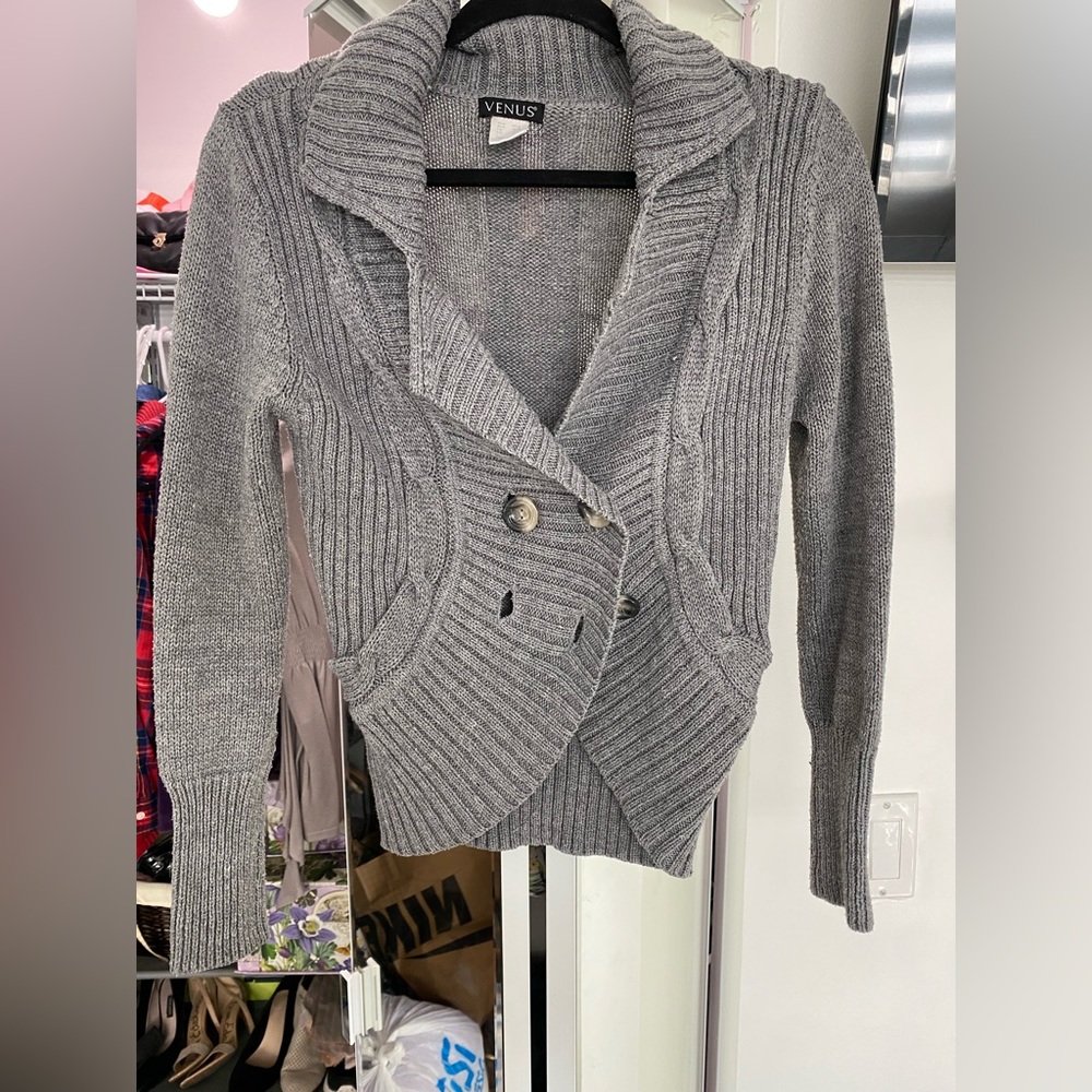 Sweater, gray sweater. Small